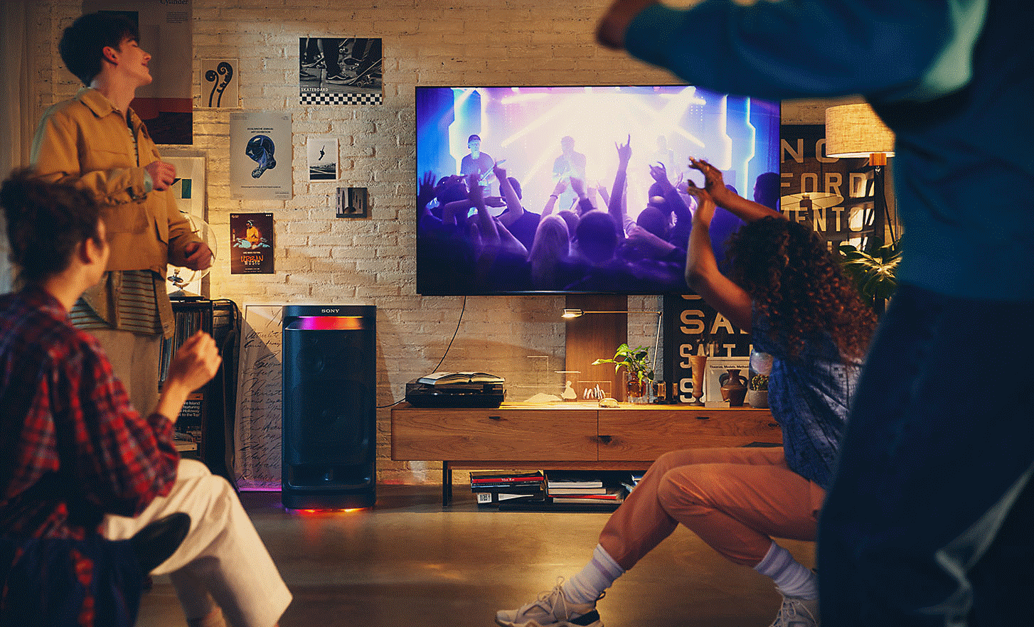 Image of people enjoying the TV Sound Booster feature