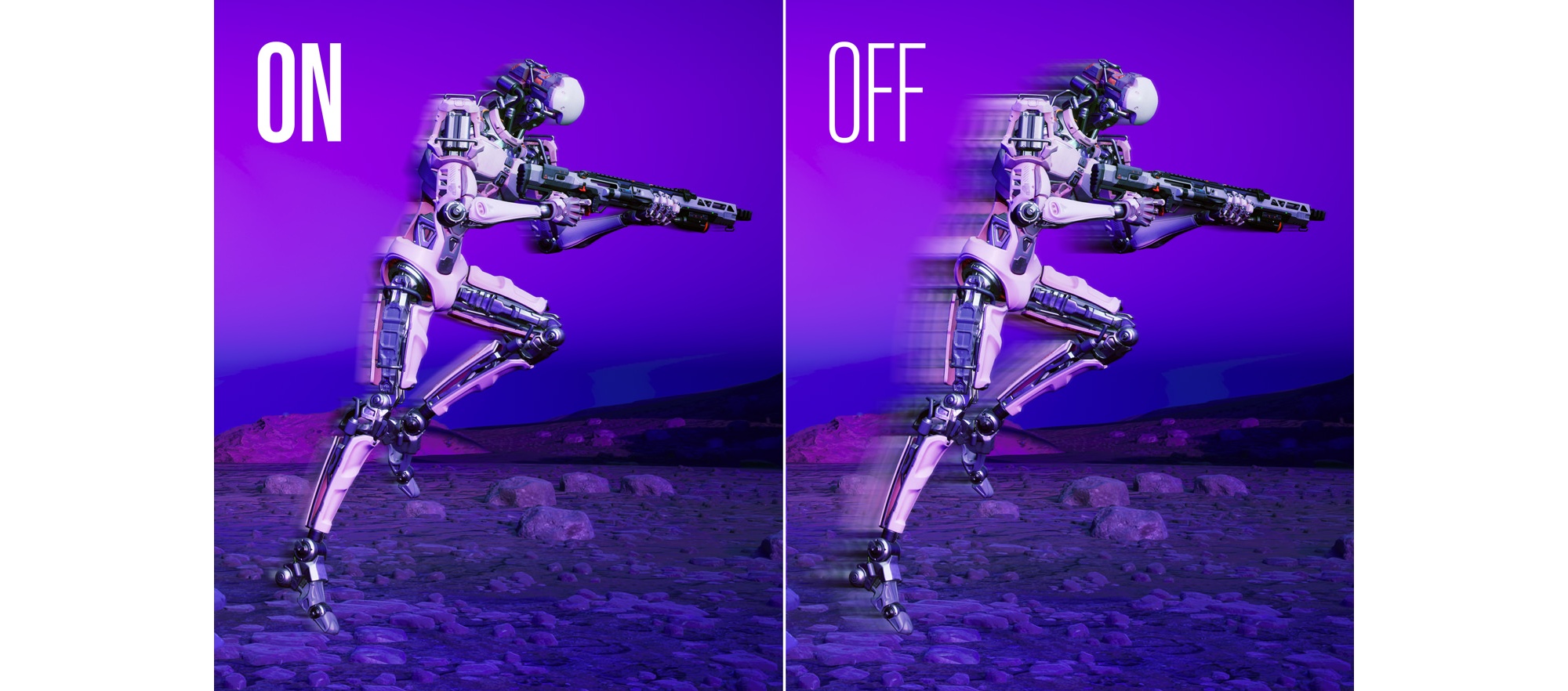 Sony INZONE M10S II Motion Blur Reduction on versus off