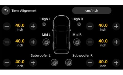 Sample user interface showing time alignment feature and available options.