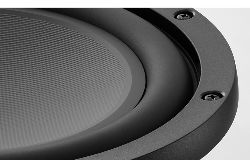  Close-up van de rubberen rand van de XS-W104GS speaker