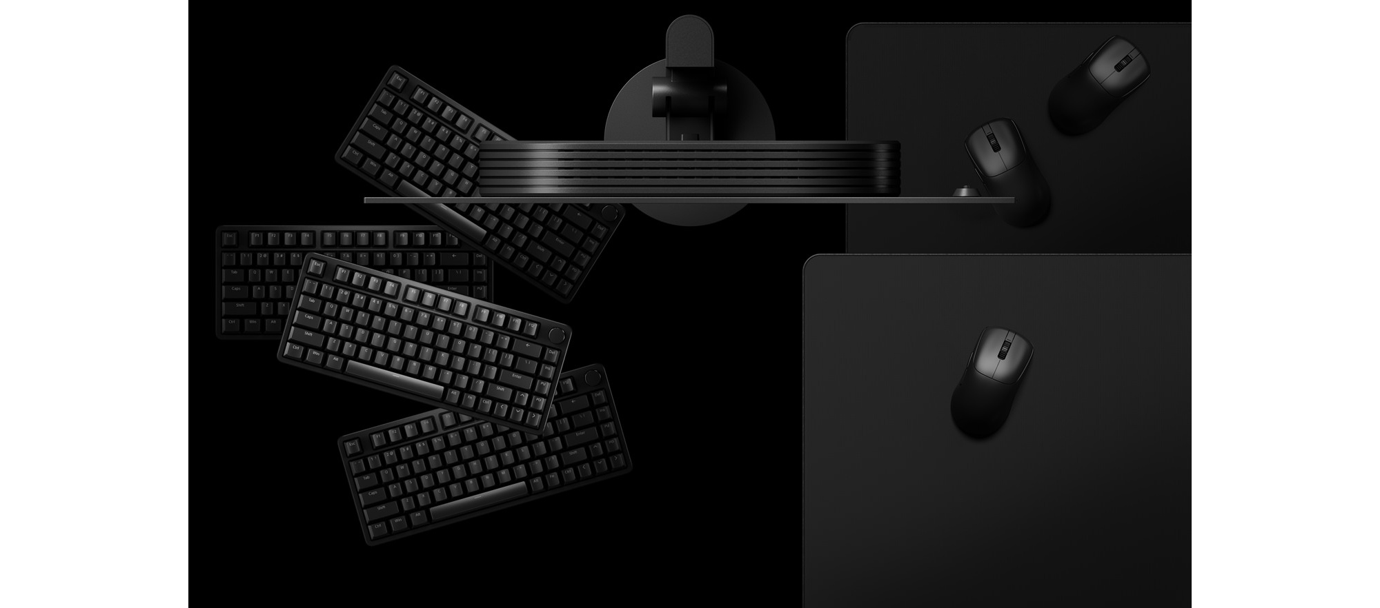 Sony INZONE M10S II compact 4mm stand with multiple keyboard and mouse positions