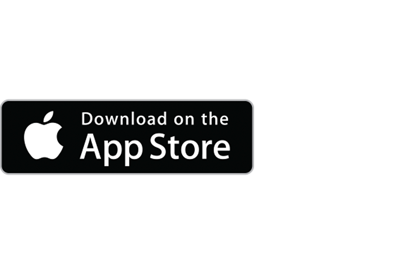 Image of the Apple App Store logo with the words "Download on the" the above