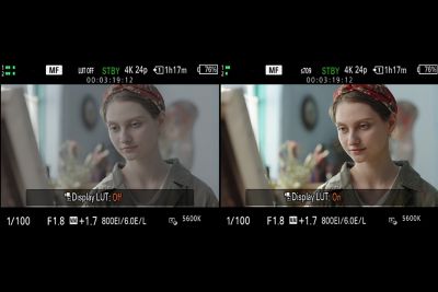 Two images comparing LUT on and off