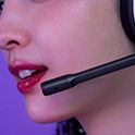 Close up on the INZONE H5 microphone