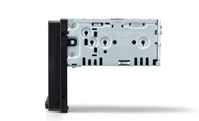 Zijaanzicht van de XAV-AX6050 met het chassis