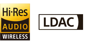 Dźwięk Hi-Res i logo LDAC