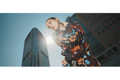Backlit portrait of a woman taken with flash