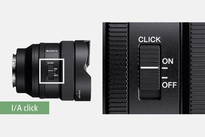 Product image showing position of click-stop switch