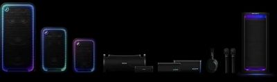 Imagen de la línea con todos los productos de la serie ULT POWER SOUND uno junto a otro.