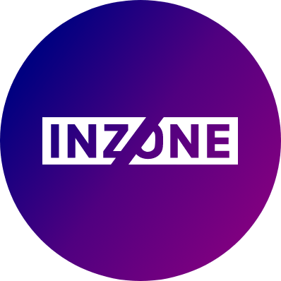 Abbildung des violetten Logos von INZONE