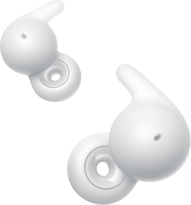 White and black LinkBuds Open