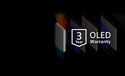 Image showing the 3 year OLED warranty.