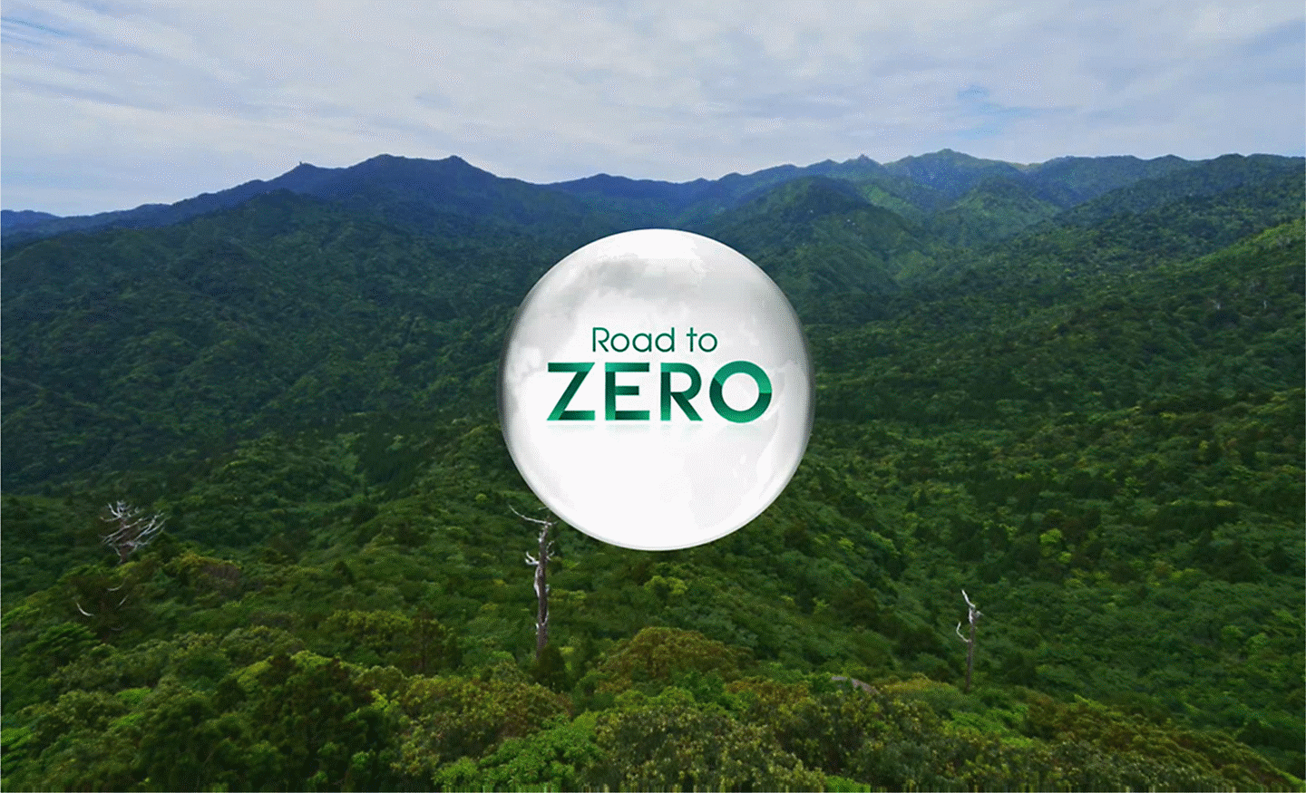 Road to Zero-logotypen i en skog