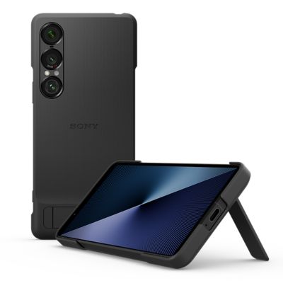 Skyddsfodral med ställ för Xperia 1 VII | Rem som förhindrar att den tappas | Bättre grepp | Mångsidigt stativ