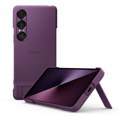Skyddsfodral med ställ för Xperia 1 VII | Rem som förhindrar att den tappas | Bättre grepp | Mångsidigt stativ
