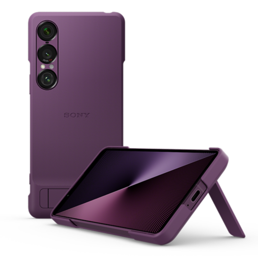 Skyddsfodral med ställ för Xperia 1 VII | Rem som förhindrar att den tappas | Bättre grepp | Mångsidigt stativ