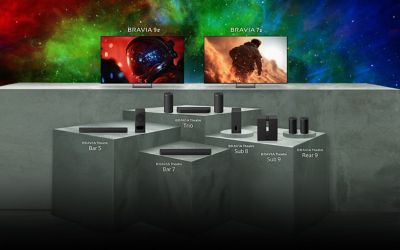 Comprehensive showcase of BRAVIA TV lineup and compatible home theatre sound systems