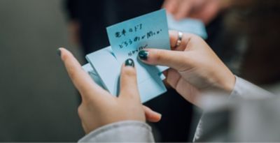 Holding some notes in the hands