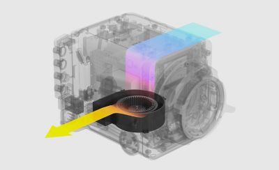 Diagram illustrating airflow through the ventilation system of the BURANO