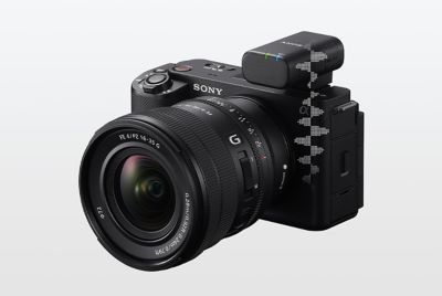 Ilustración en la que se muestra la cámara y el micrófono conectados a través de ondas que representan a las señales digitales