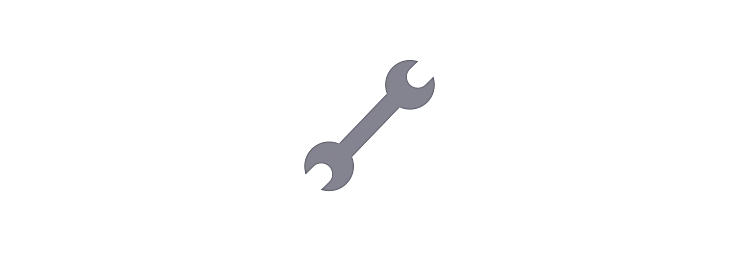Икона на сив гаечен ключ