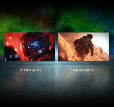 BRAVIA TV lineup and home theatre sound systems with 'Cinema is coming home' headline